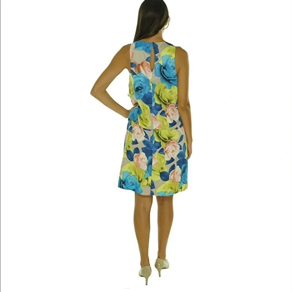 Jessica Simpson Floral Tiered Popover Dres…